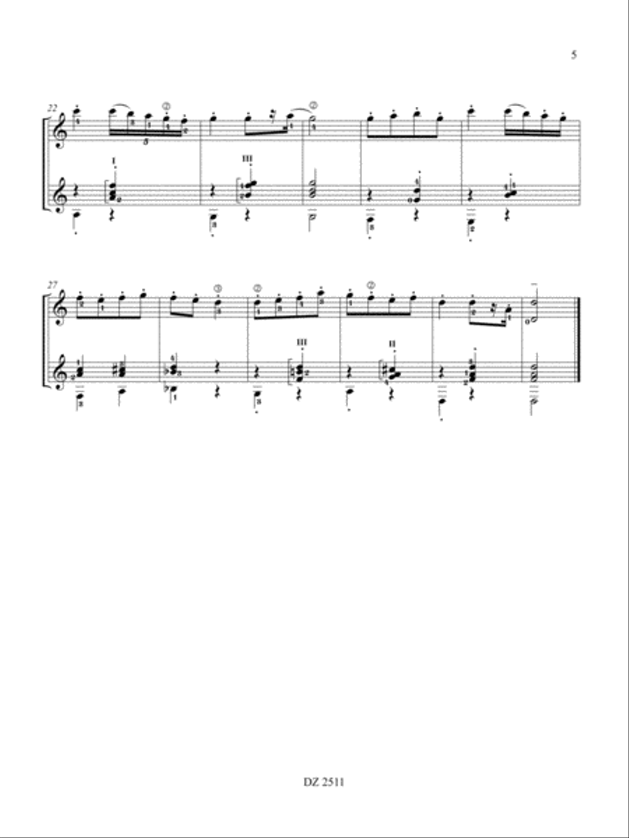 Danses populaires roumaines Classical Guitar scores gallery preview page 5
