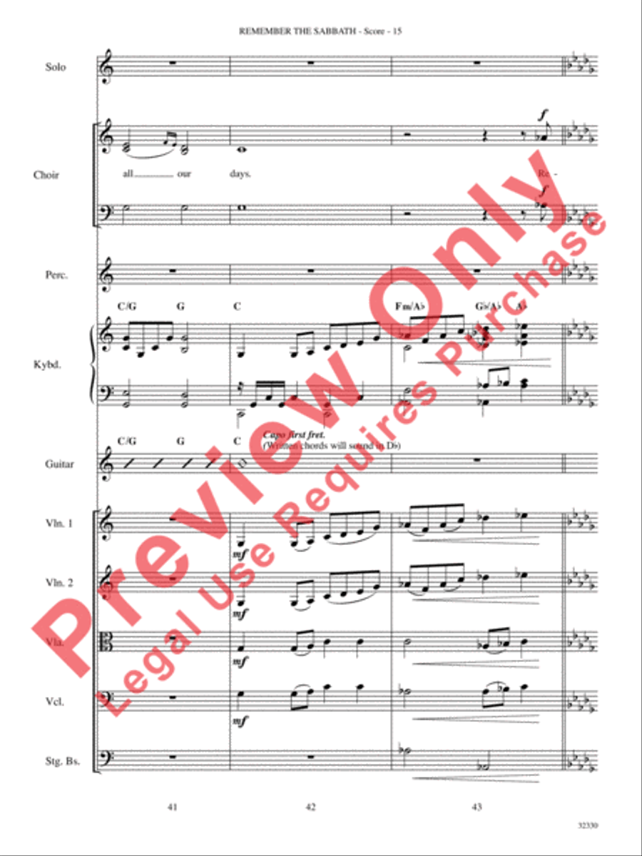 Remember the Sabbath Remember the Sabbath Choir scores gallery preview page 16