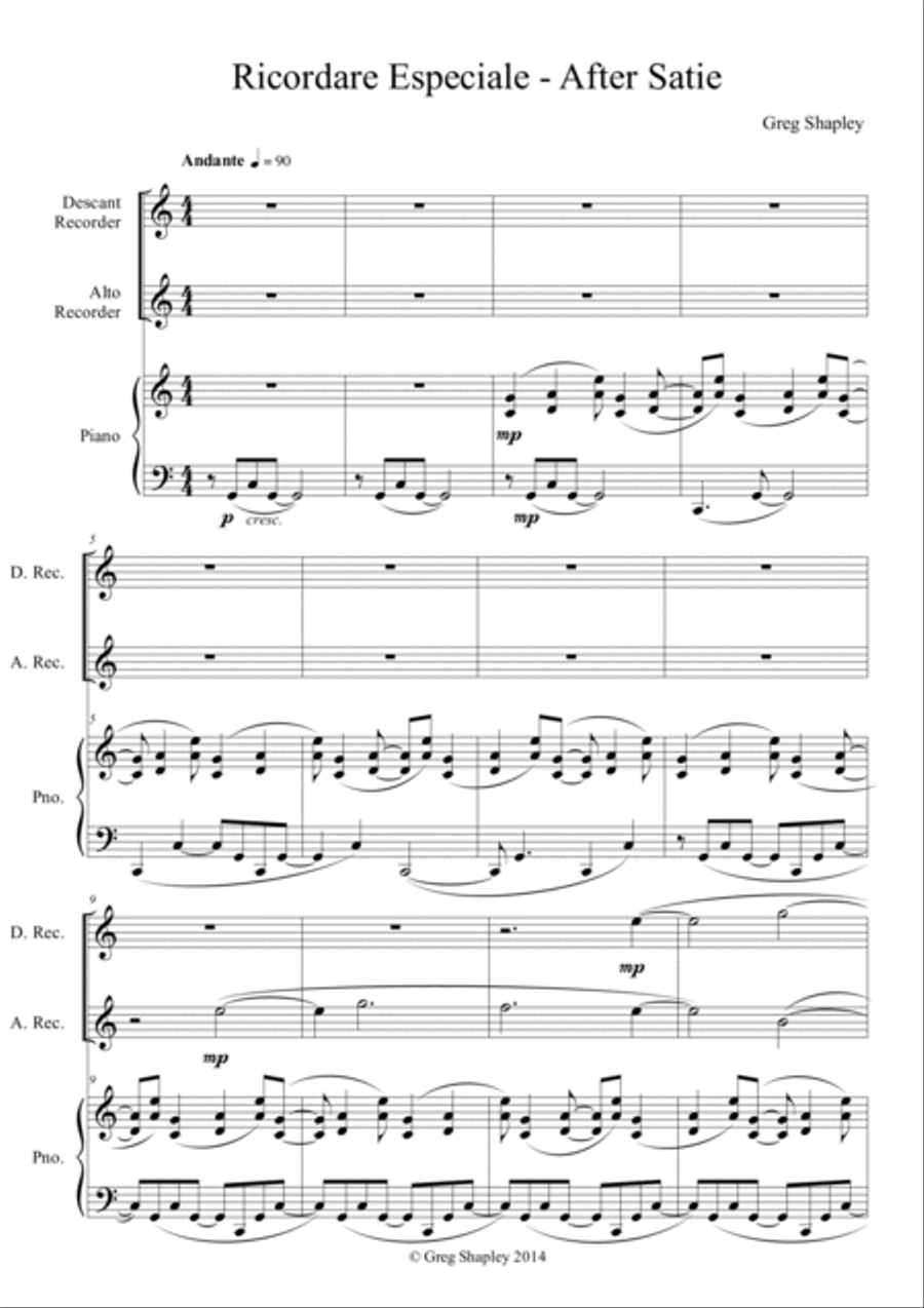After Satie Small Ensemble scores gallery preview page 2