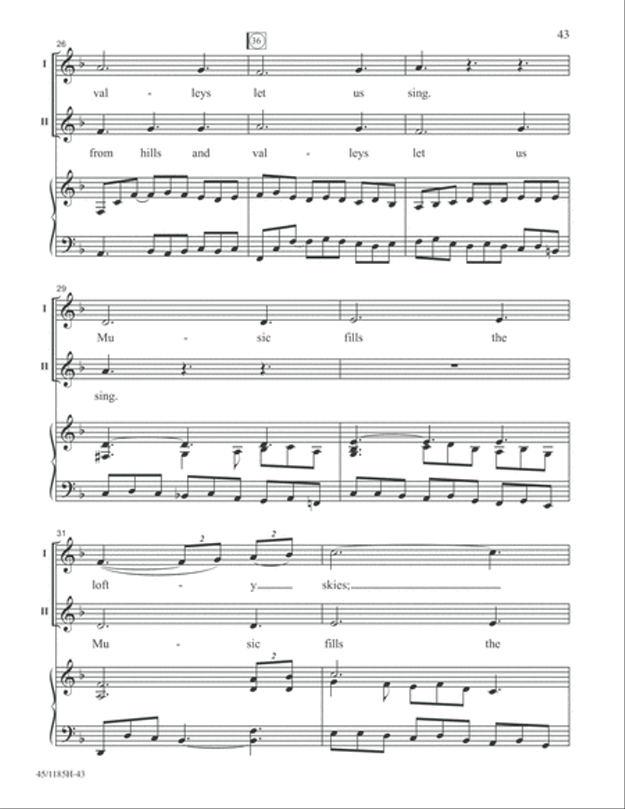 Bach for Young Voices 2-Part scores gallery preview page 43