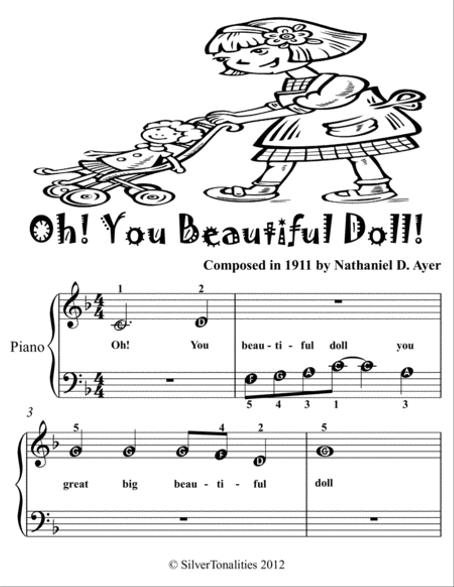 Oh You Beautiful Doll Beginner Piano Sheet Music 2nd Edition Easy Piano scores gallery preview page 2