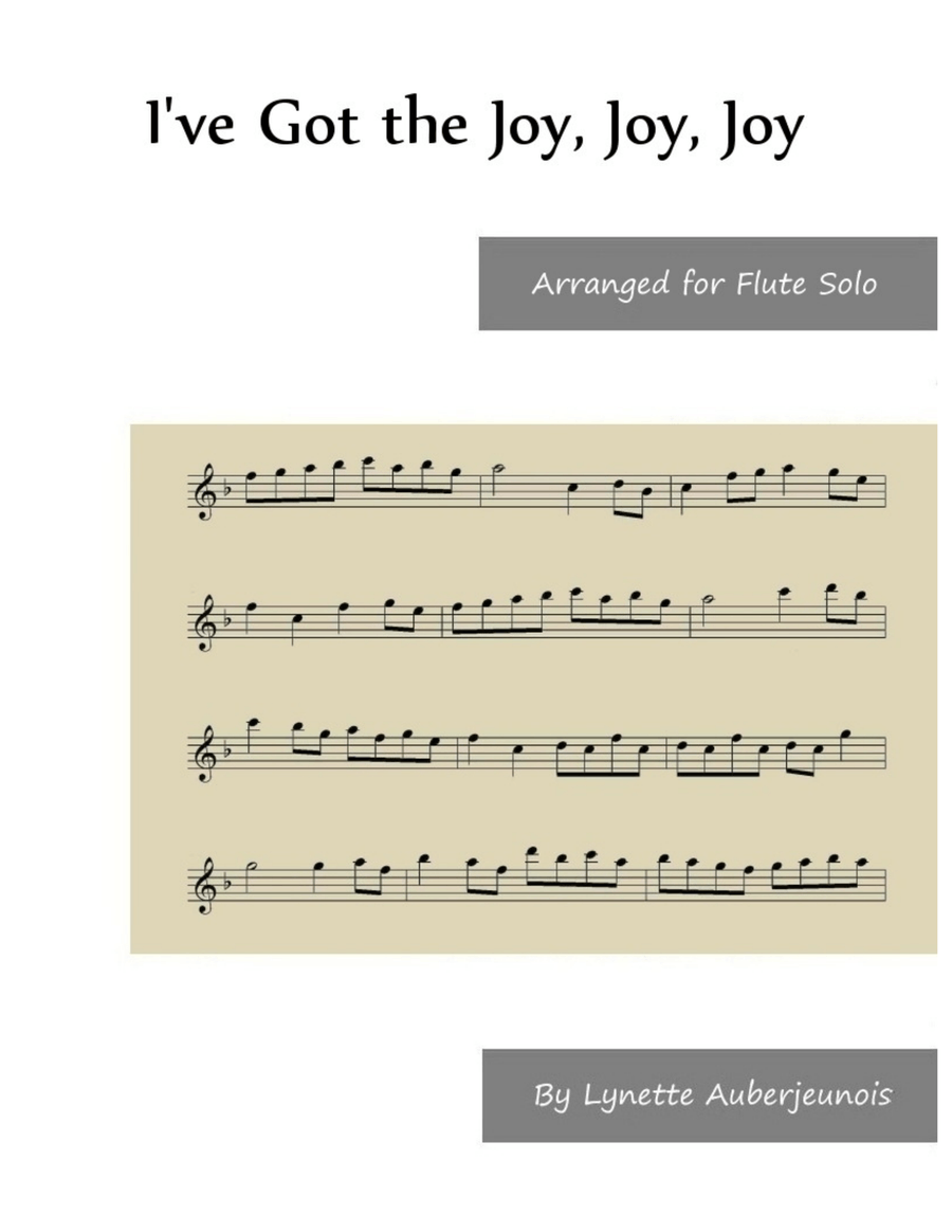 I’ve Got the Joy, Joy, Joy - Flute Solo Chamber Music scores gallery preview page 1