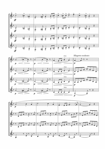 Intermezzo from "L'Arlesienne Suite No. 2" for Clarinet Quartet image number null
