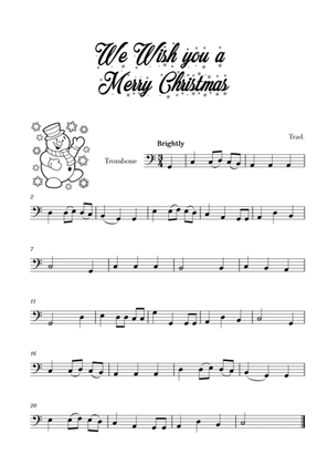 Book cover for We Wish you a Merry Christmas (for Trombone)