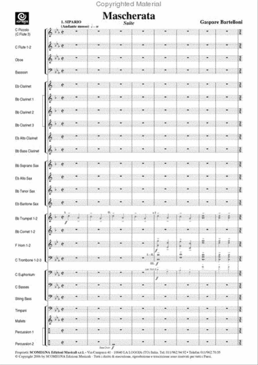Mascherata Concert Band scores gallery preview page 3