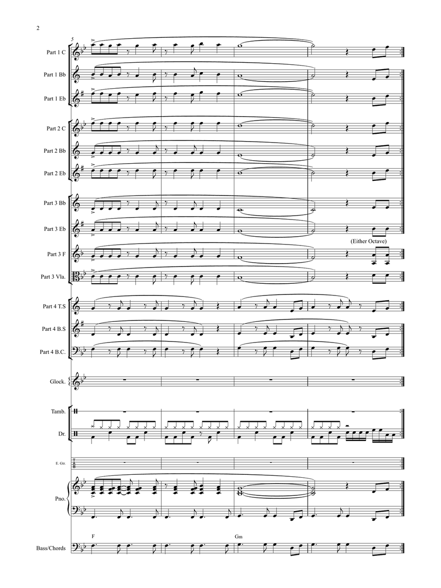 Rock.Com (Flexible Instrumentation) Concert Band scores gallery preview page 5