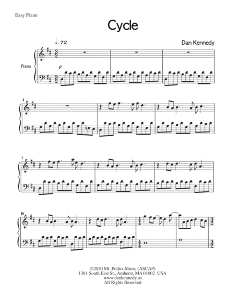 Cycle (Easy Piano) Easy Piano scores gallery preview page 2