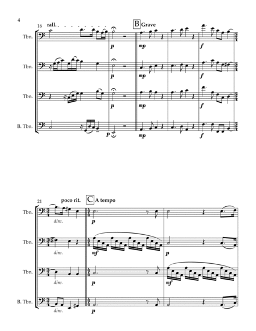 Why We Fall Brass Quartet scores gallery preview page 4