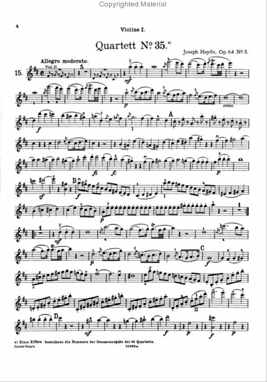 String Quartets, Volume 2 - 16 Famous Quartets String Quartet scores gallery preview page 2