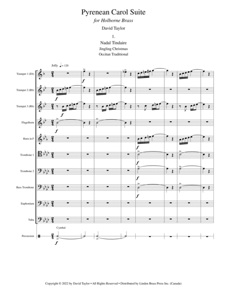 Pyrenean Carol Suite for Brass Ensemble with Percussion image number null