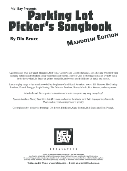 Parking Lot Picker's Songbook - Mandolin image number null