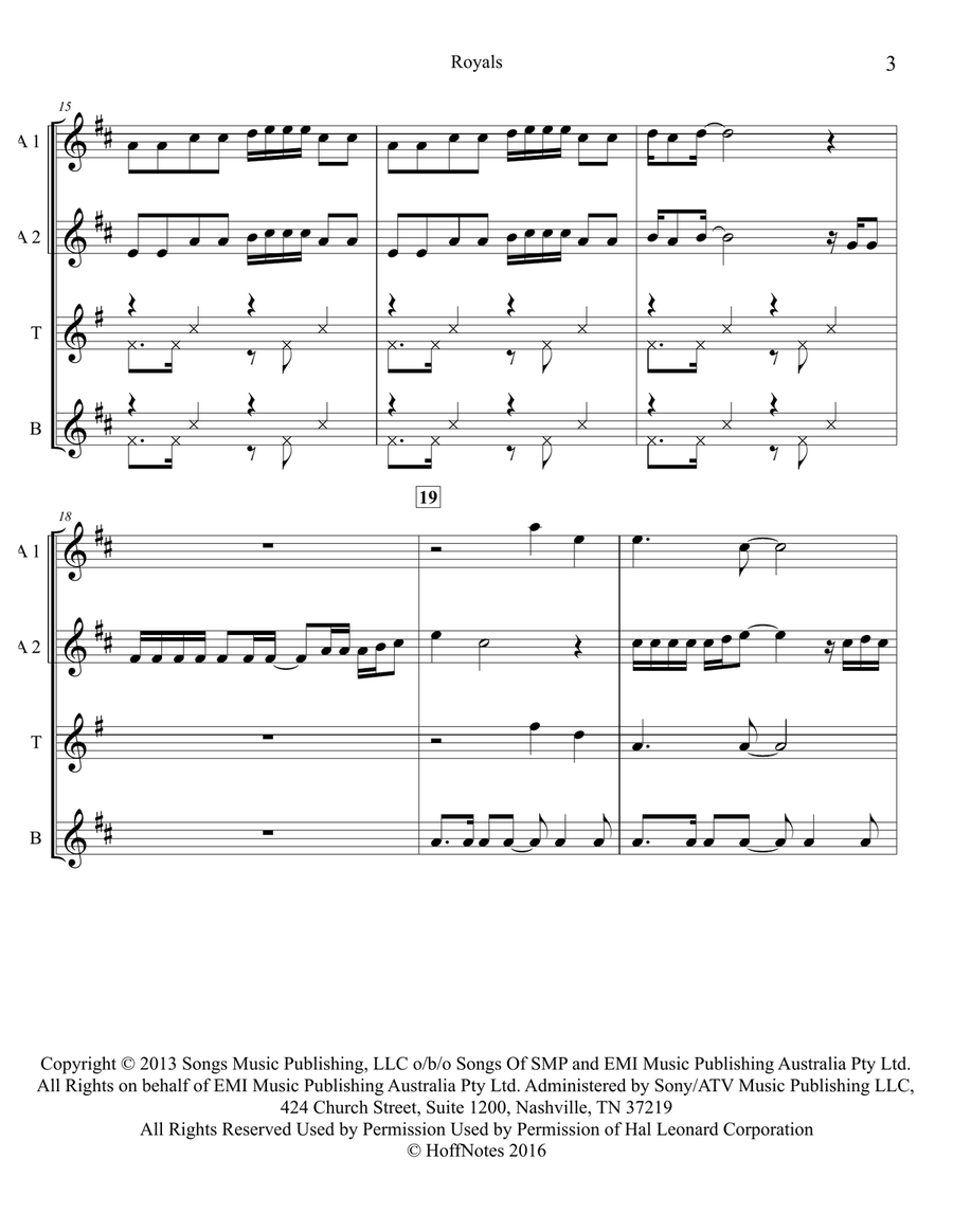 Royals Woodwind Quartet scores gallery preview page 3