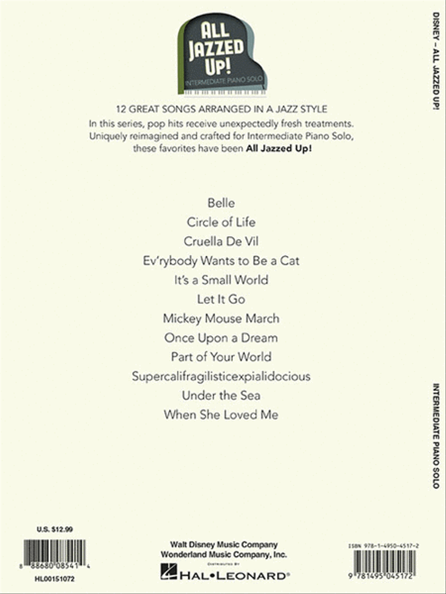 Disney – All Jazzed Up! Piano Solo scores gallery preview page 6
