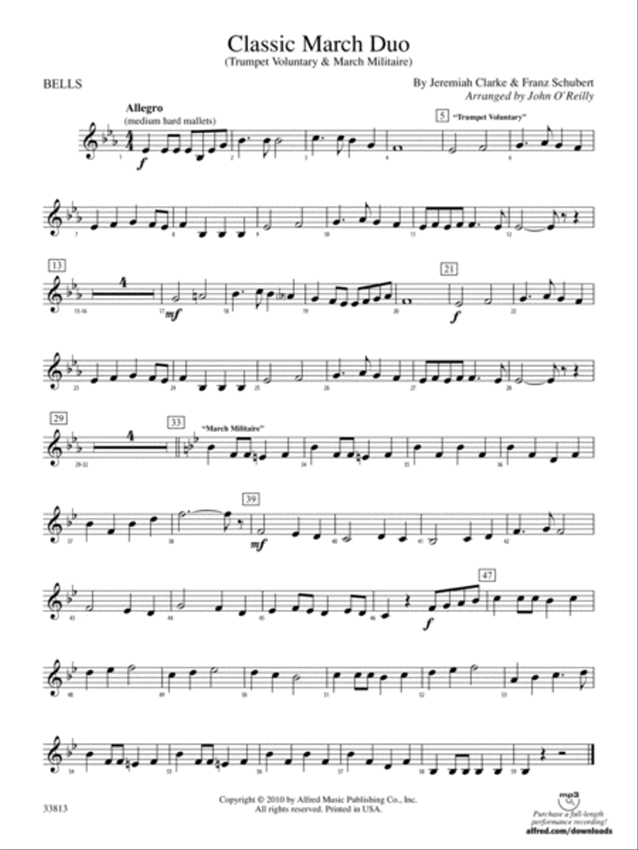 Classic March Duo: Bells Classic March Duo: Bells Concert Band scores gallery preview page 1