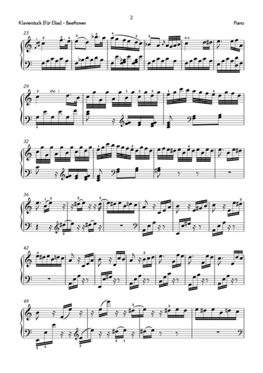 Beethoven - Für Elise (Klavierstück) in A Minor - Intermediate image number null