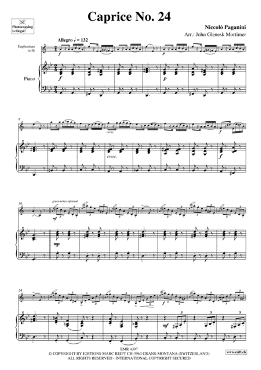 Caprice No. 24 Caprice No. 24 Euphonium scores gallery preview page 3