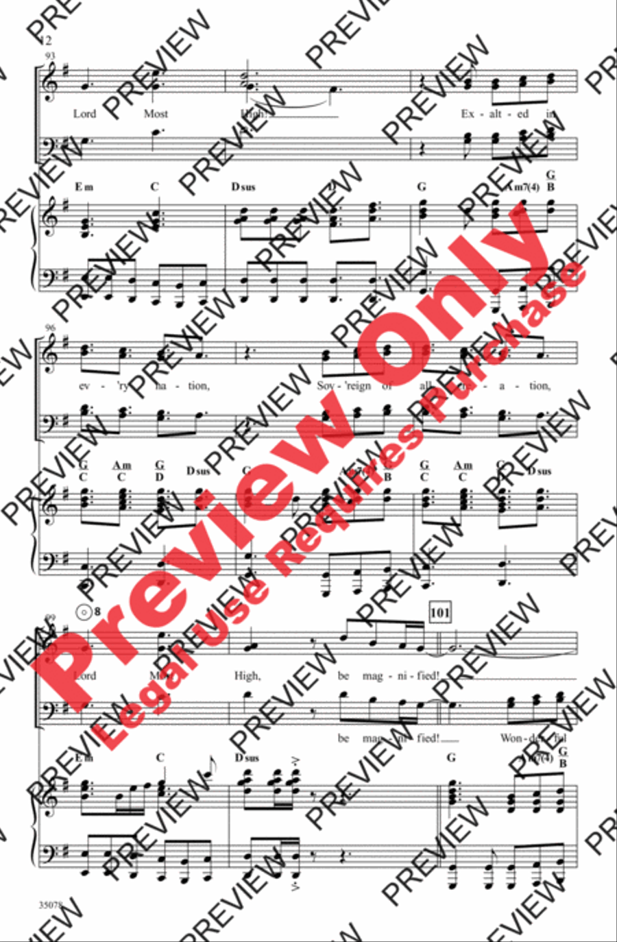 Lord Most High 4-Part scores gallery preview page 12