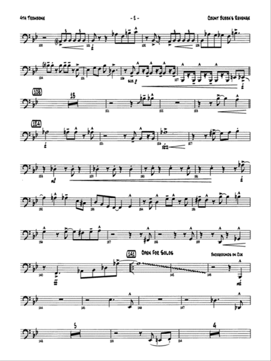 Count Bubba's Revenge: 4th Trombone Jazz Ensemble scores gallery preview page 2