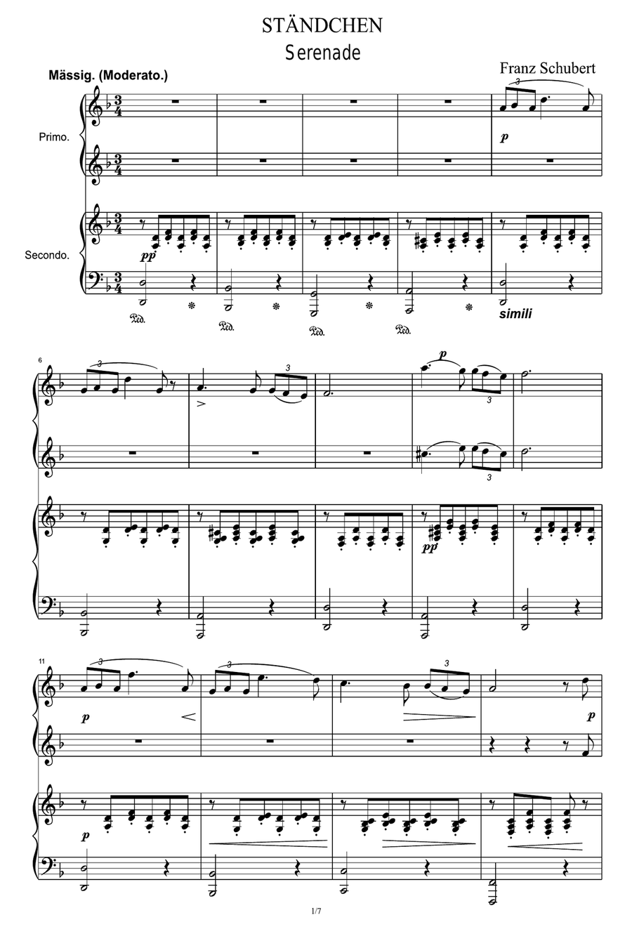 Serenade STÄNDCHEN - Franz Schubert