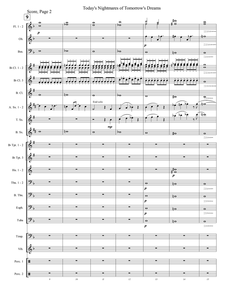 Today's Nightmares of Tomorrow's Dreams Concert Band scores gallery preview page 2