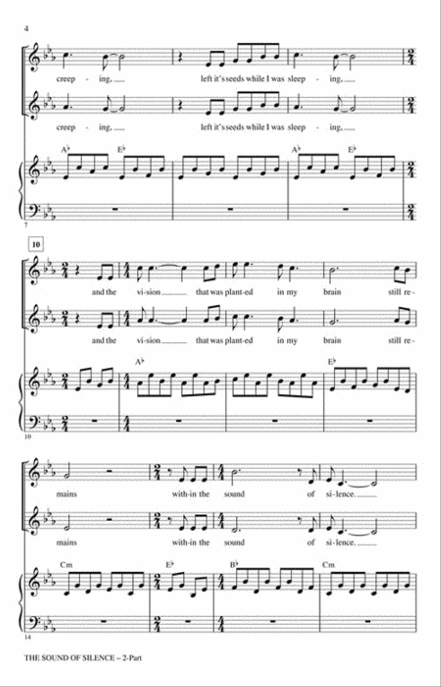 The Sound of Silence The Sound of Silence 2-Part scores gallery preview page 3