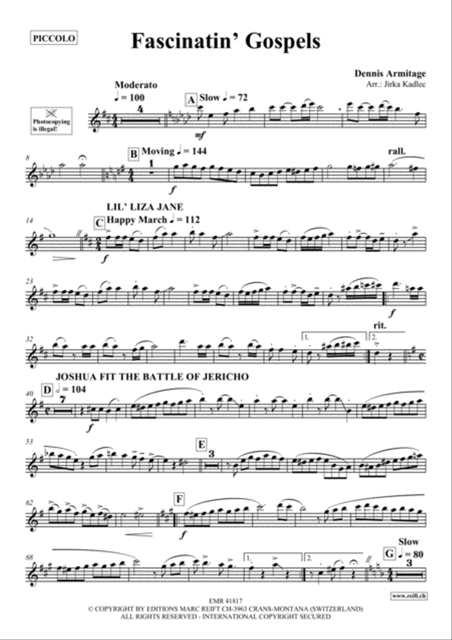 Fascinatin' Gospels Piccolo scores gallery preview page 2