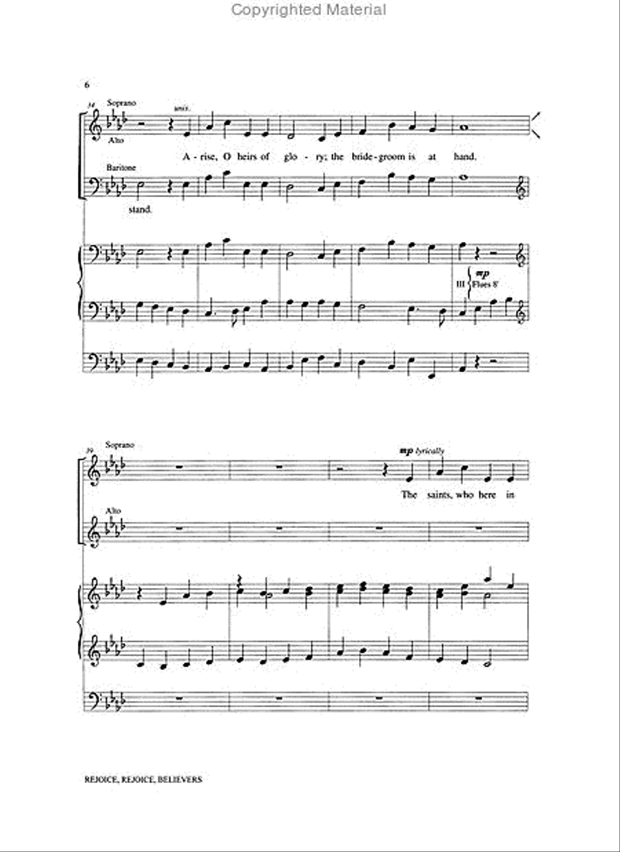Rejoice, Rejoice, Believers 3-Part scores gallery preview page 3