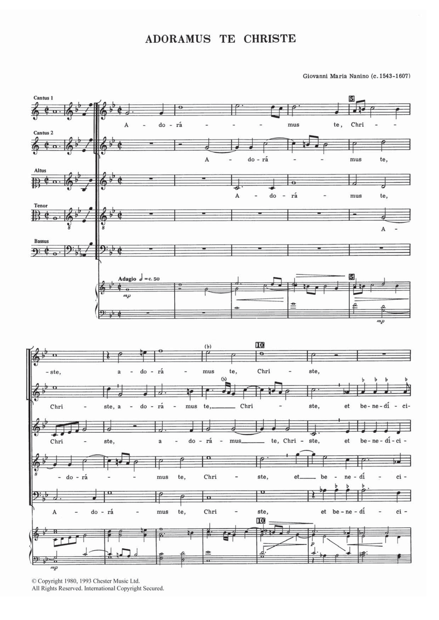 Adoramus Te Christe Adoramus Te Christe Piano, Vocal, Guitar scores gallery preview page 1