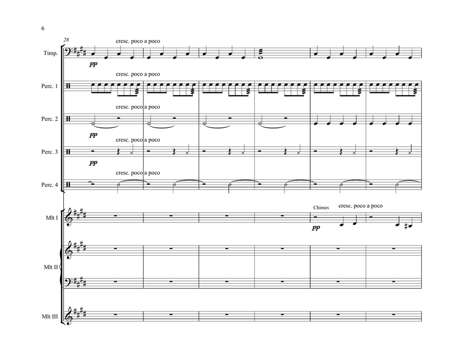 Chopin Prelude in Db Major for Percussion Ensemble Percussion Ensemble scores gallery preview page 6