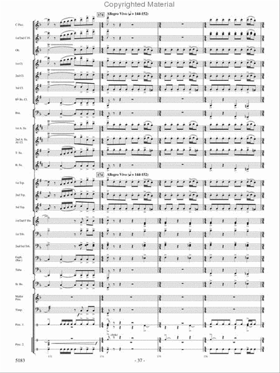 Portrait of Freedom Concert Band scores gallery preview page 36