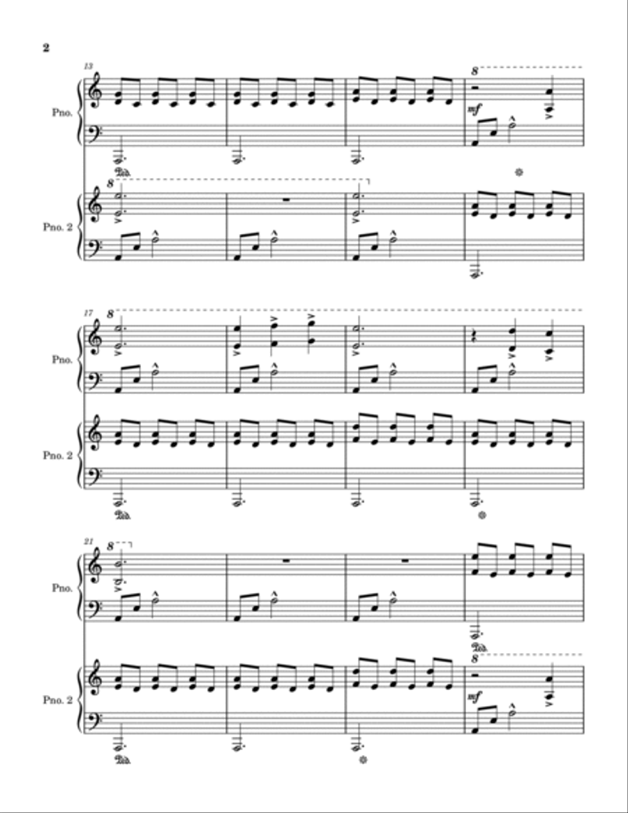 Gwyn, Lord of Cinder 2 Pianos, 4-Hands scores gallery preview page 2