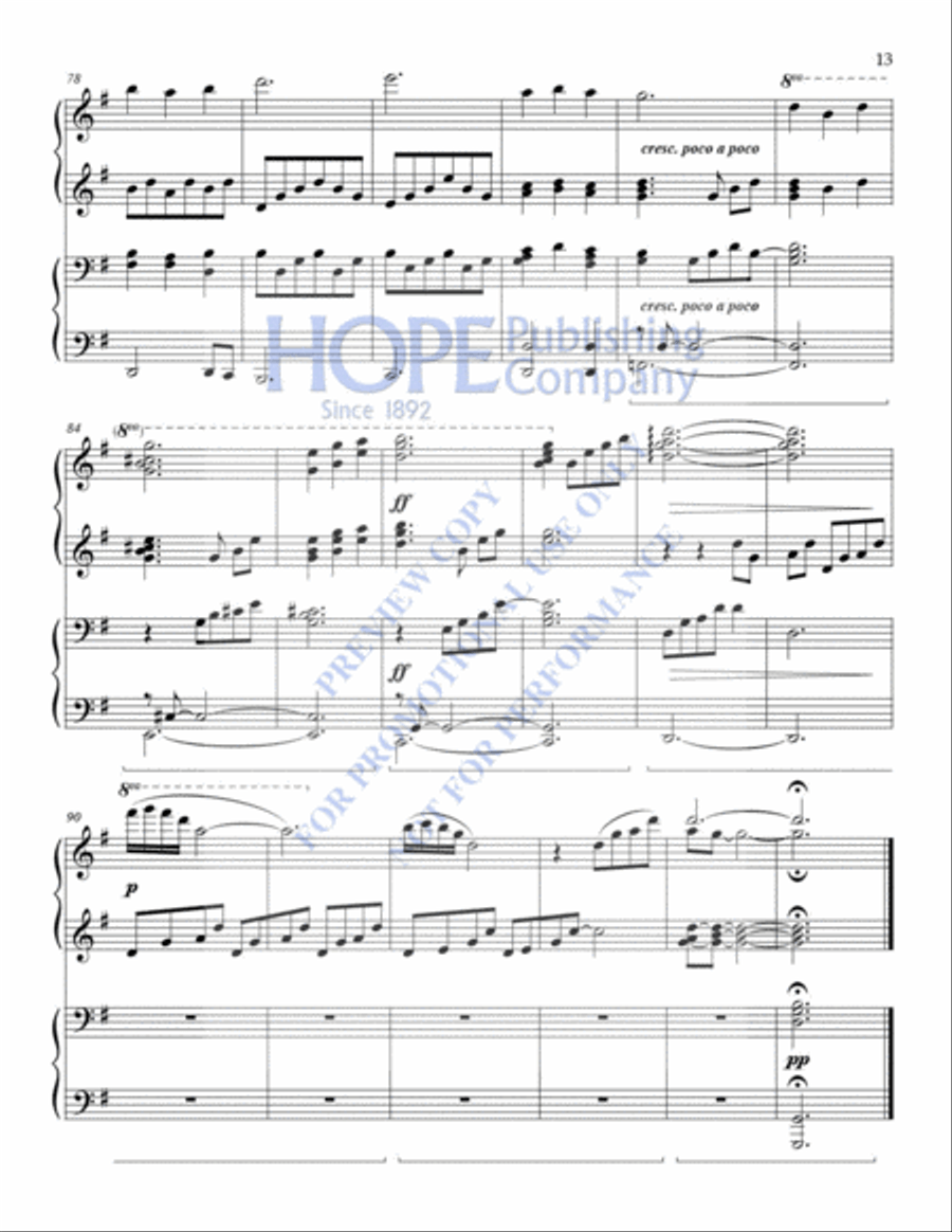 Celtic Hymns for 4-Hand Piano Piano Accompaniment scores gallery preview page 18