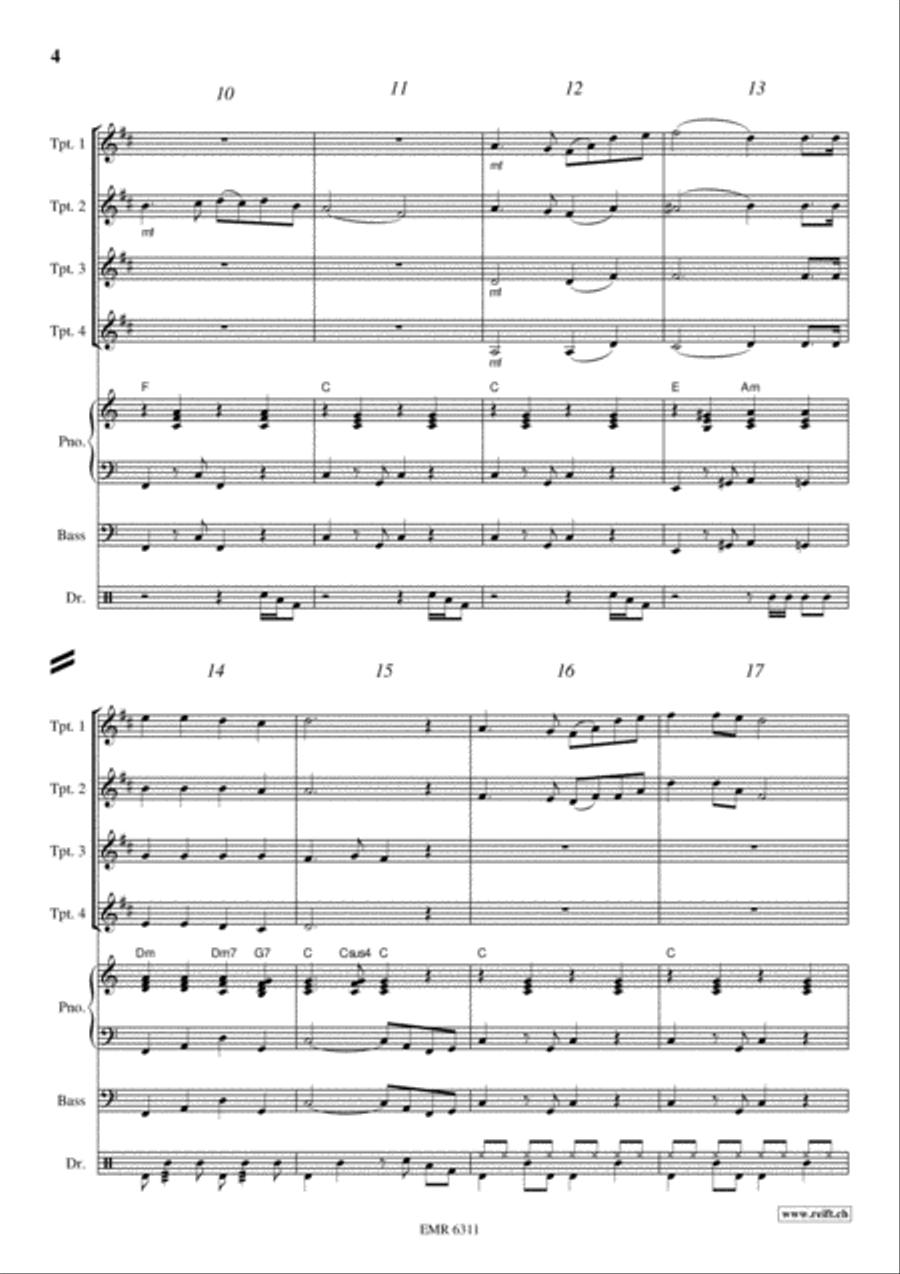Battle Hymn Of The Republic Trumpet scores gallery preview page 4