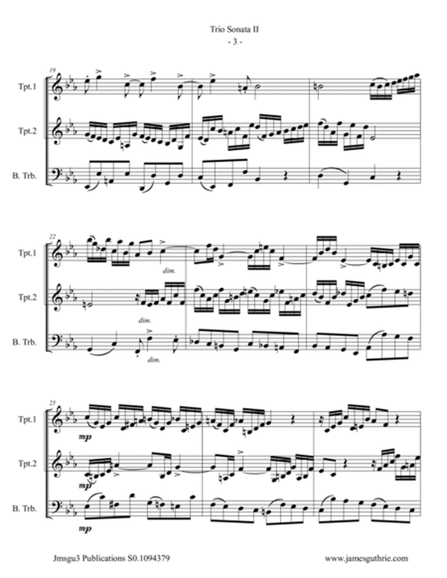BACH: Trio Sonata No. 2 BWV 526 for Brass Trio image number null