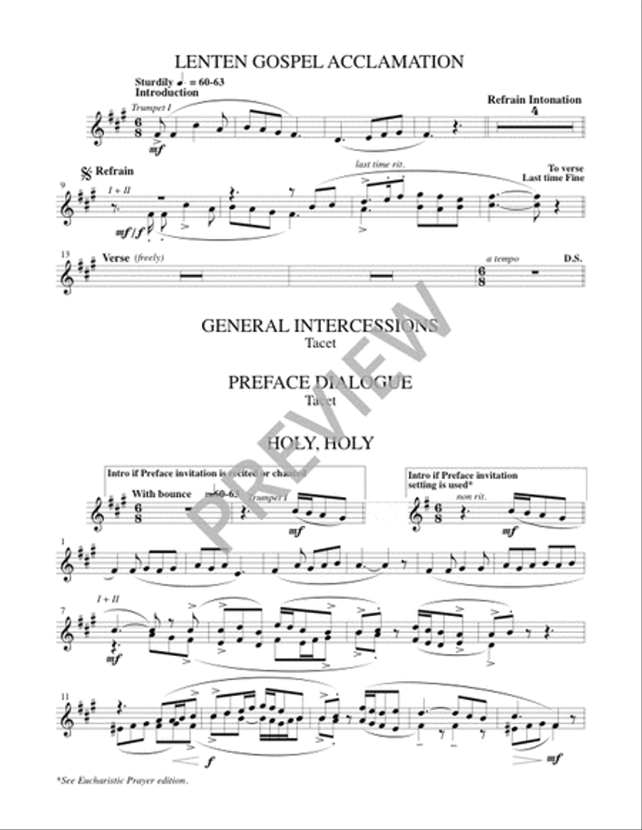 Mass of the Angels and Saints - Brass edition Handbell Choir scores gallery preview page 8