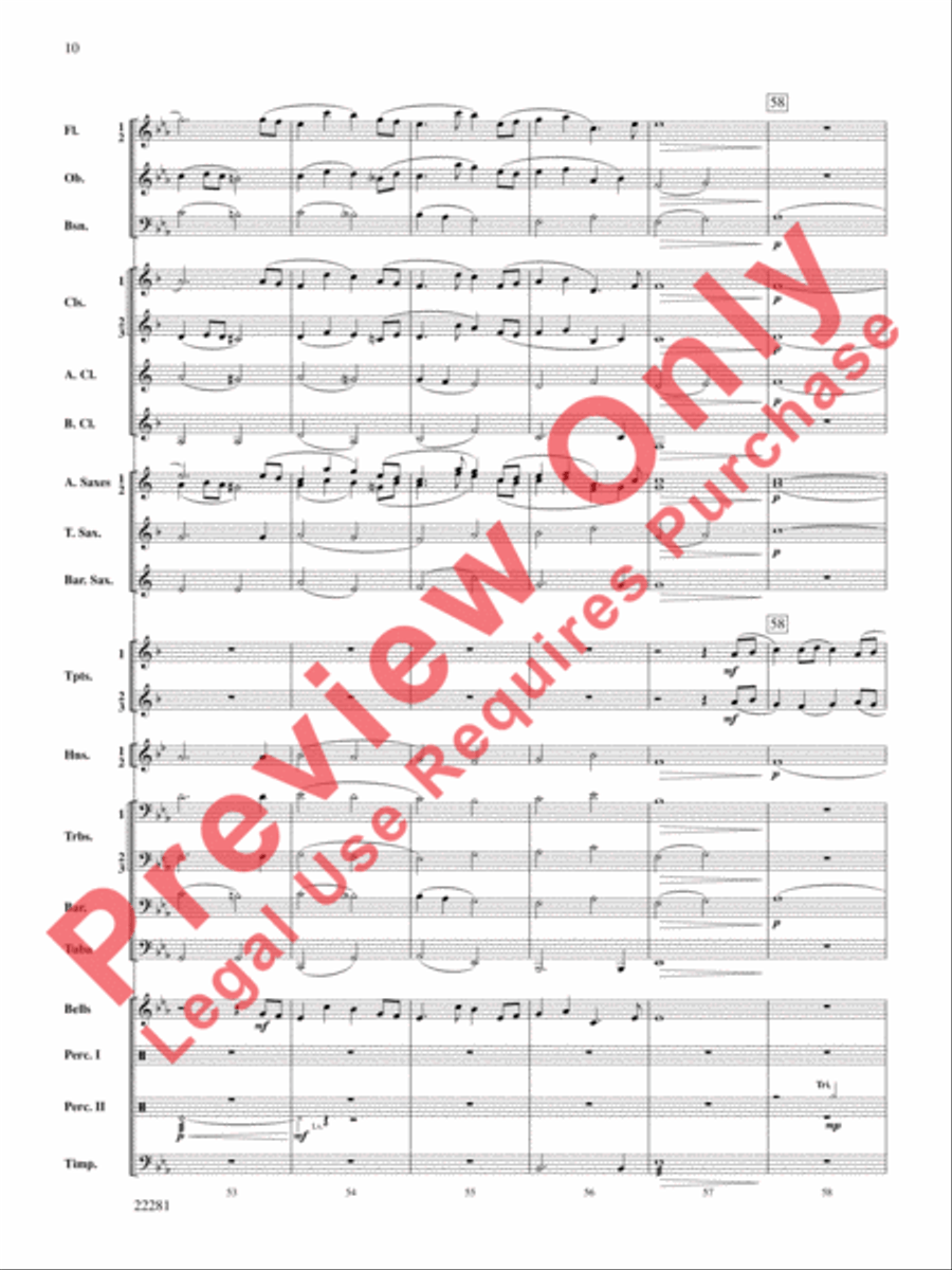 Falcon Lake Overture Concert Band scores gallery preview page 11