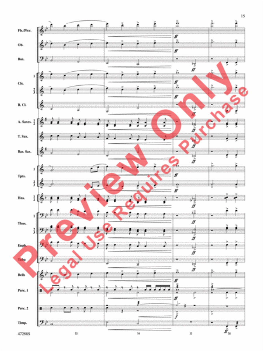 Riverside Overture Concert Band scores gallery preview page 16