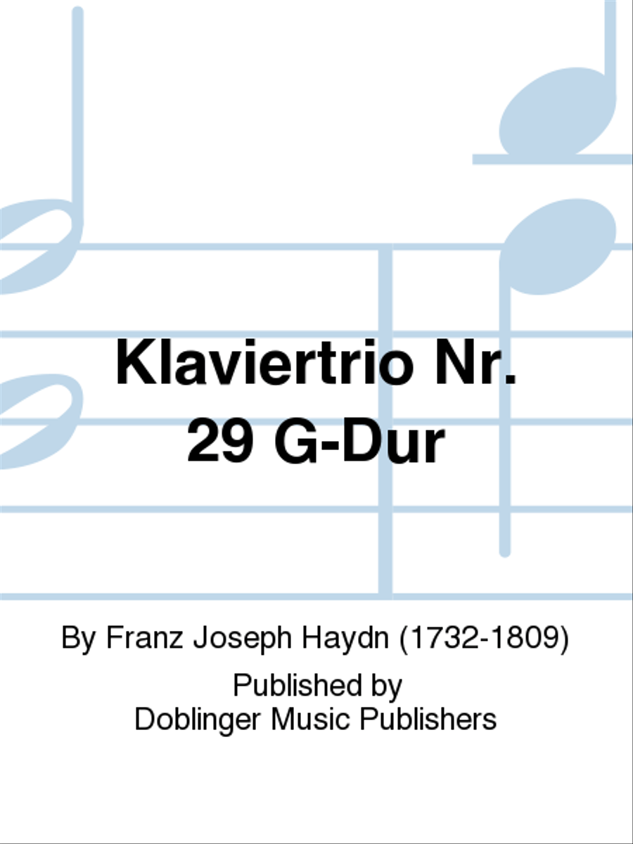 Klaviertrio Nr. 29 G-Dur Piano Trio scores gallery preview page 1