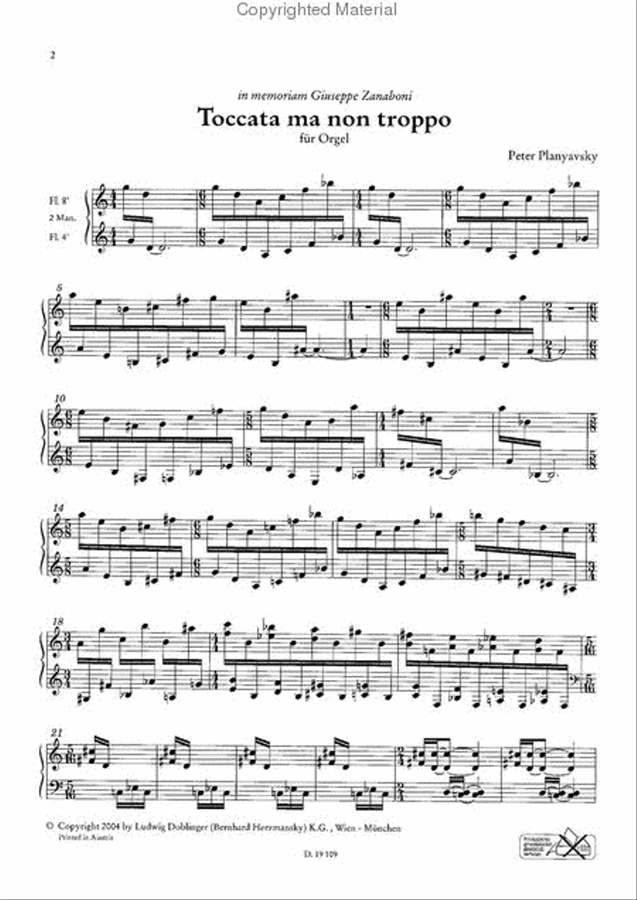Toccata ma non troppo Organ scores gallery preview page 2
