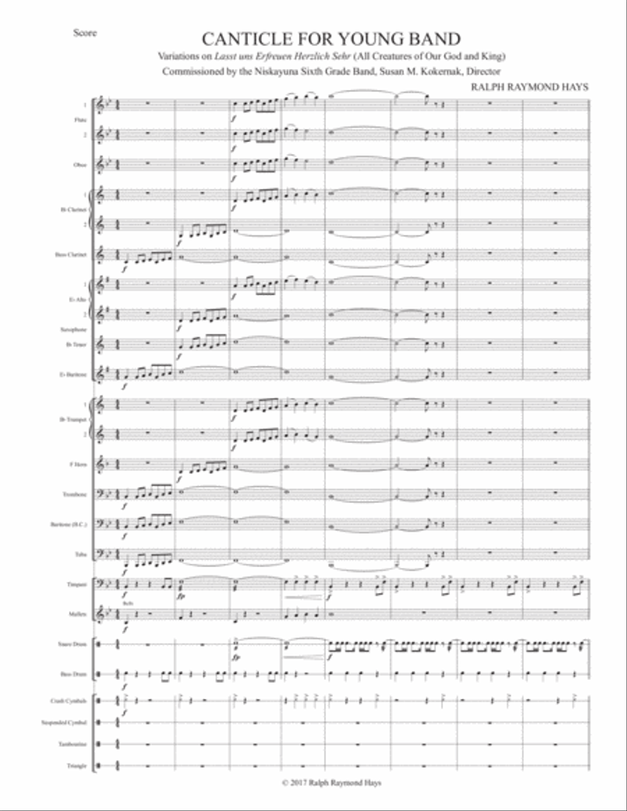 Canticle for Young Band Concert Band scores gallery preview page 2