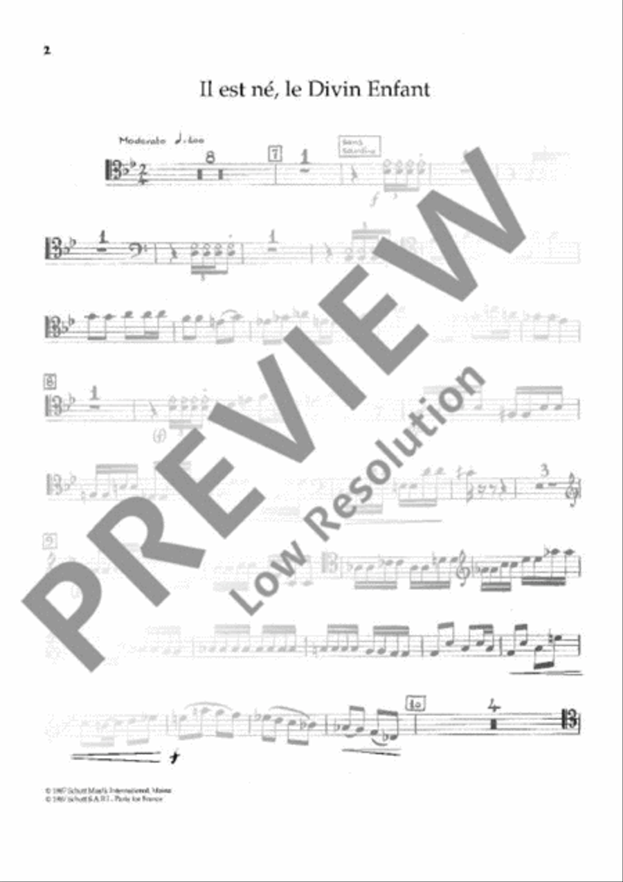 «Noël nouvelet» et «Il est né, le Divin Enfant» Cello scores gallery preview page 15