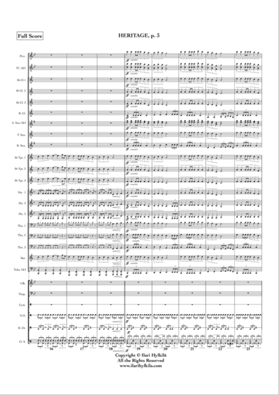 Heritage for marching band Concert Band scores gallery preview page 3