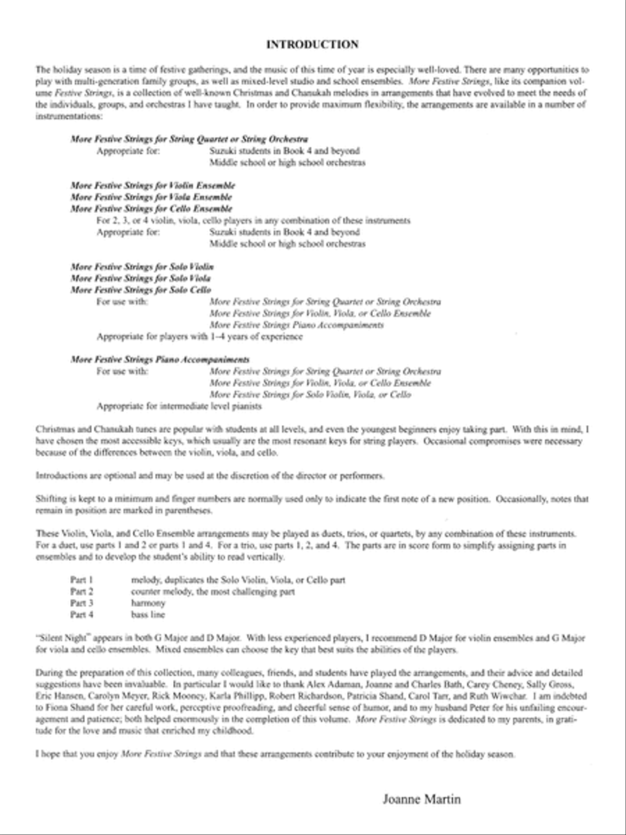 Festive Strings for Ensemble
