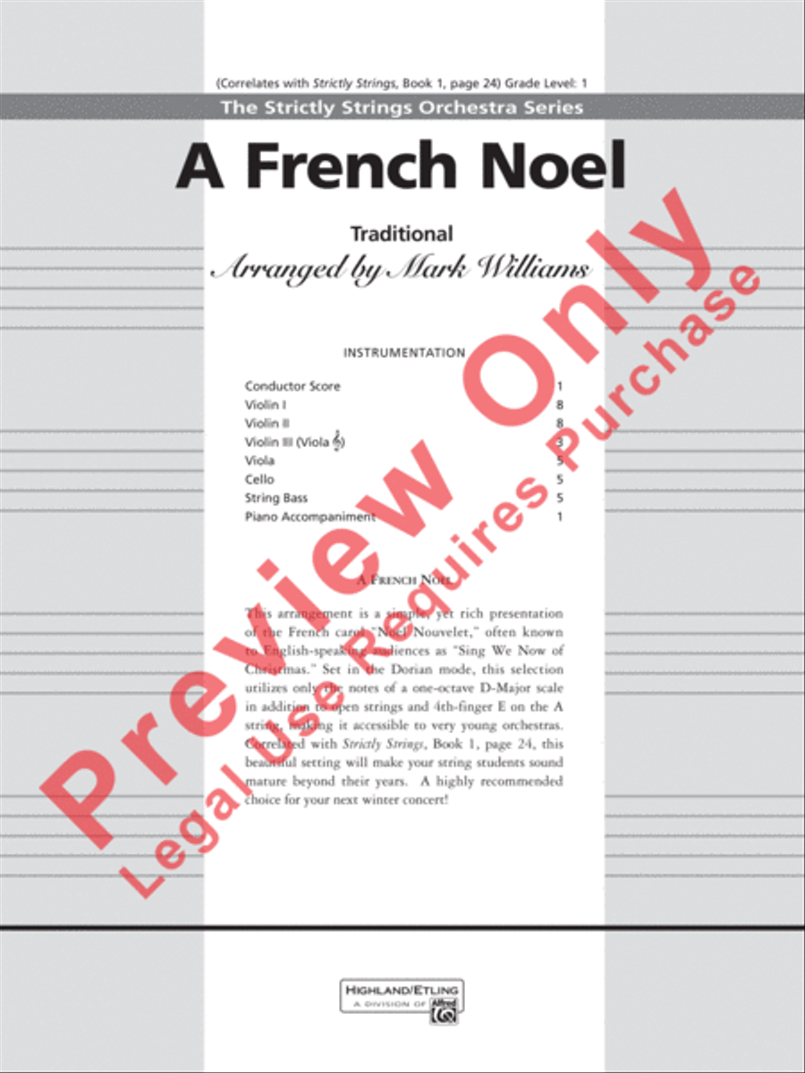 A French Noel A French Noel String Orchestra scores gallery preview page 2