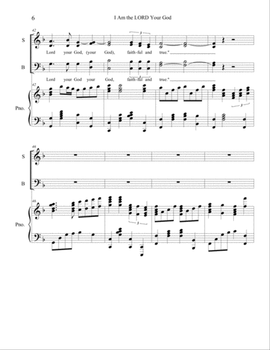 I Am the LORD, Your God I Am the LORD, Your God 4-Part scores gallery preview page 6