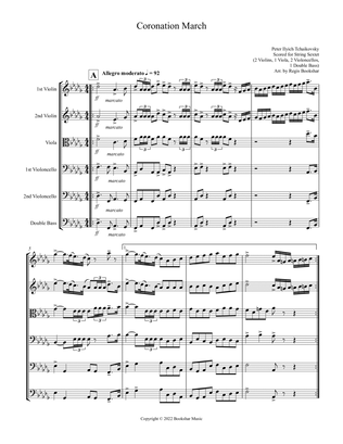Coronation March (Db) (String Sextet - 2 Violins, 1 Viola, 2 Cellos, 1 Bass)
