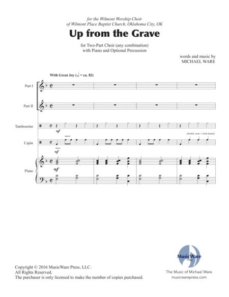Up from the Grave (2-part choir) image number null
