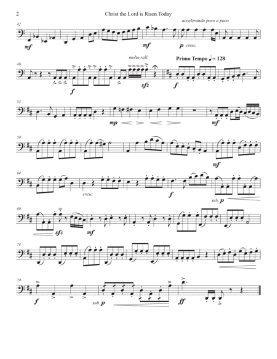 Christ the Lord is Risen Today String Quartet scores gallery preview page 2