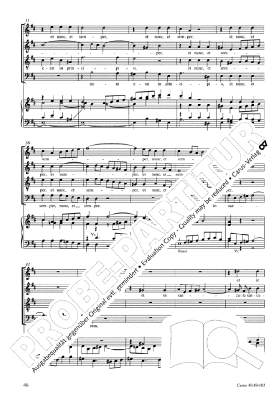 Magnificat in D ATB scores gallery preview page 47