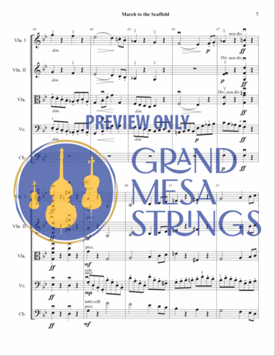 March to the Scaffold March to the Scaffold String Orchestra scores gallery preview page 6